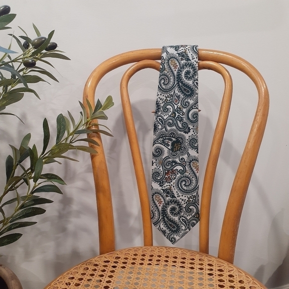 Vintage Thunderbird Paisley Streetwear Hipster Tie - Picture 9 of 9